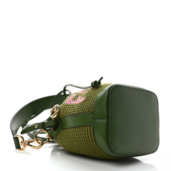 Authentic Fendi Green & Pink Mini Mon Tresor Bucket Bag! - Picture 8 of 9